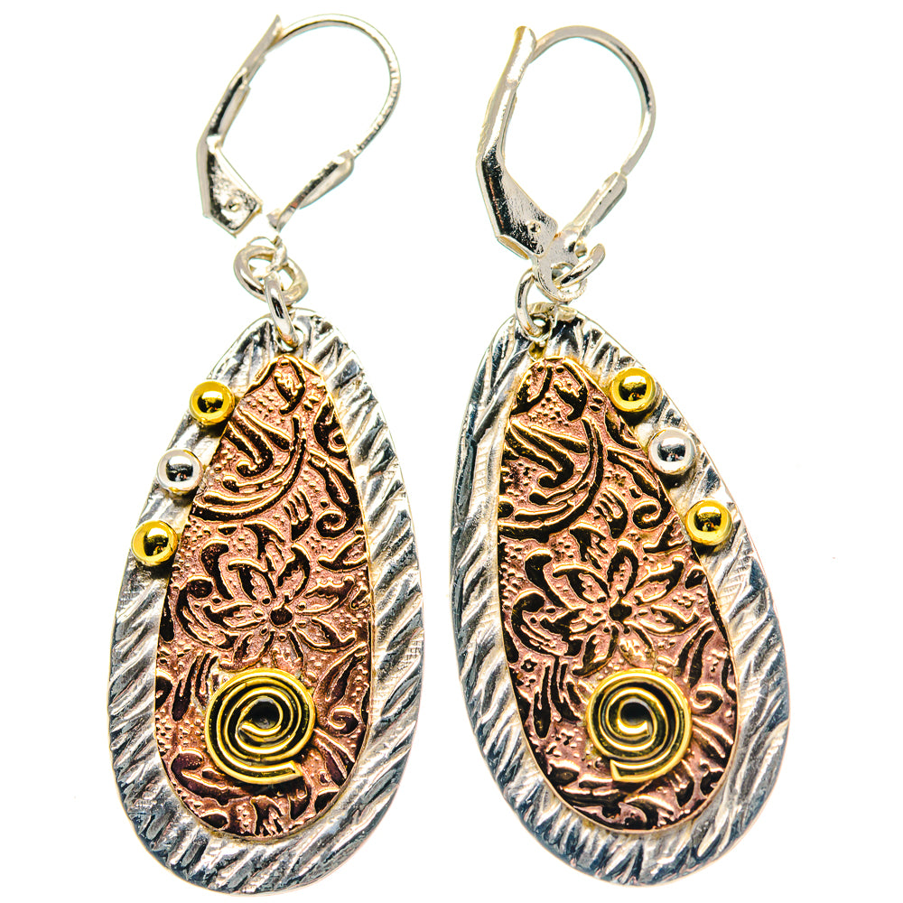 Engraved Copper Earrings handcrafted by Anasilvercos - EARR423528