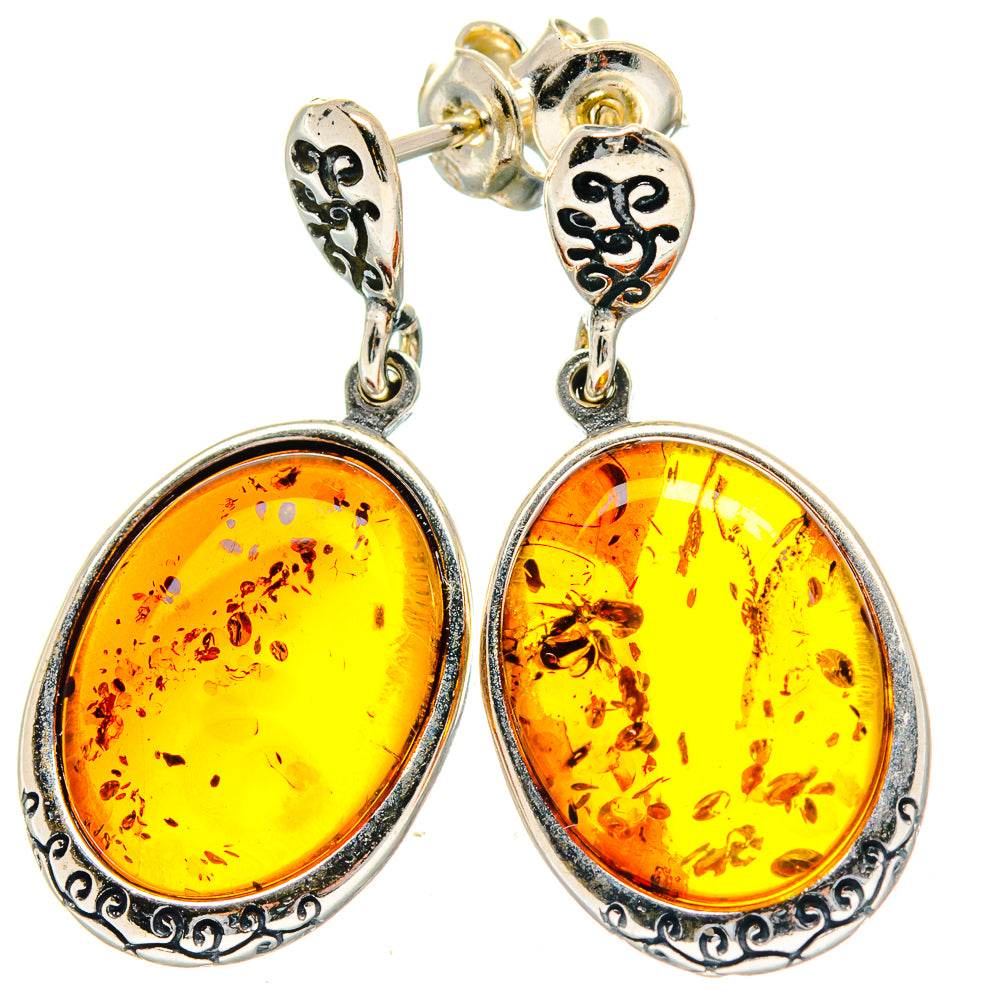 Baltic Amber Earrings handcrafted by Anasilvercos - EARR423539