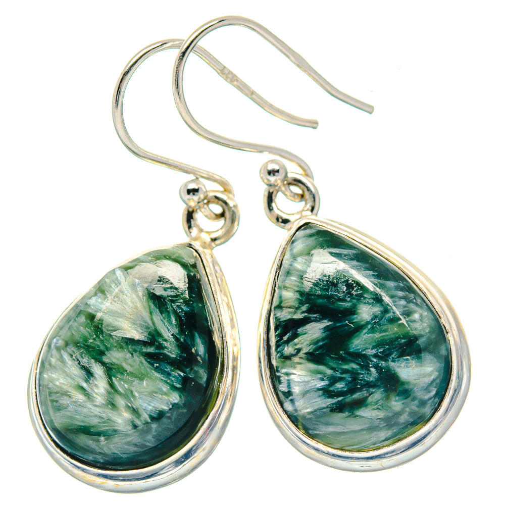 Seraphinite Earrings handcrafted by Anasilvercos - EARR423557