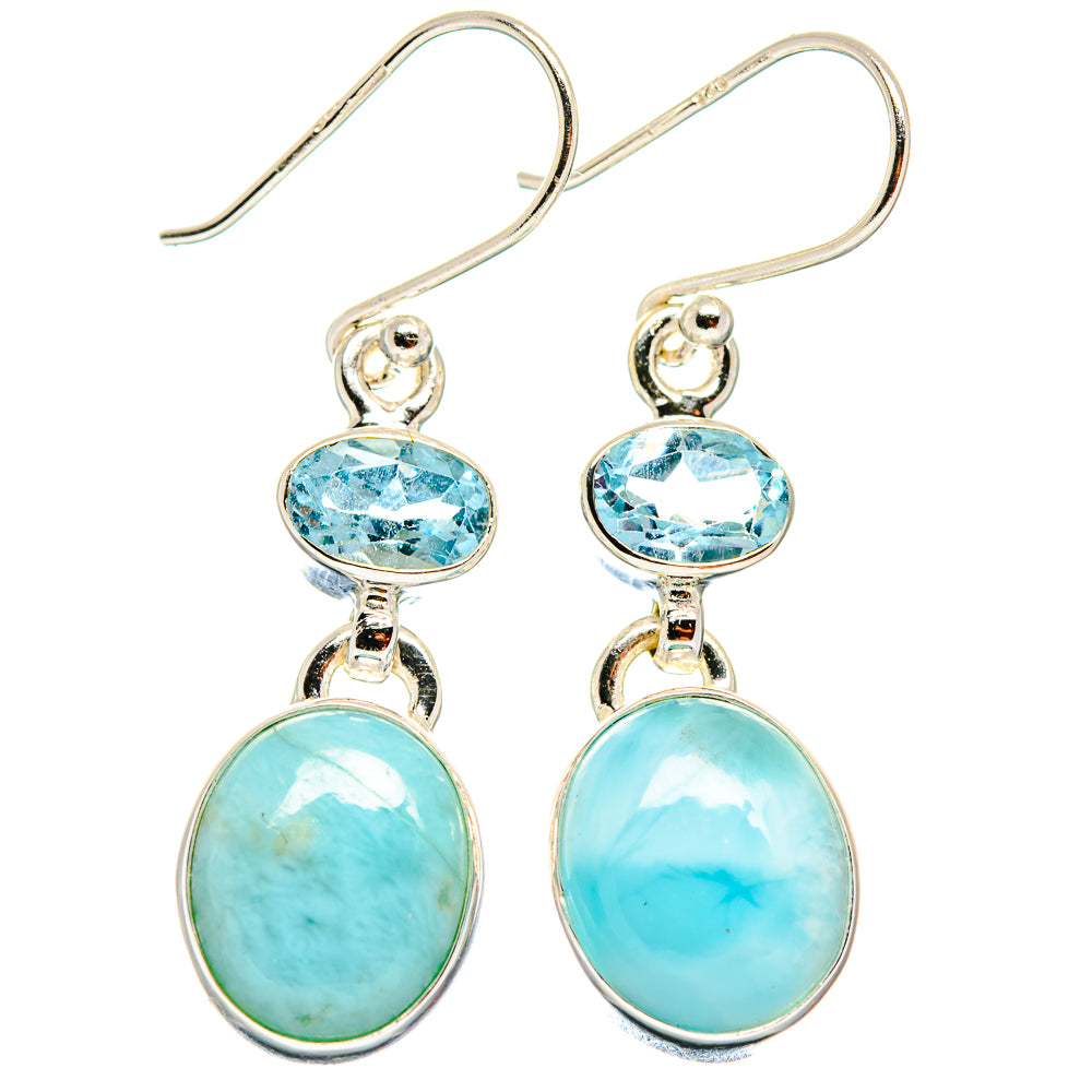 Larimar Earrings handcrafted by Anasilvercos - EARR423766