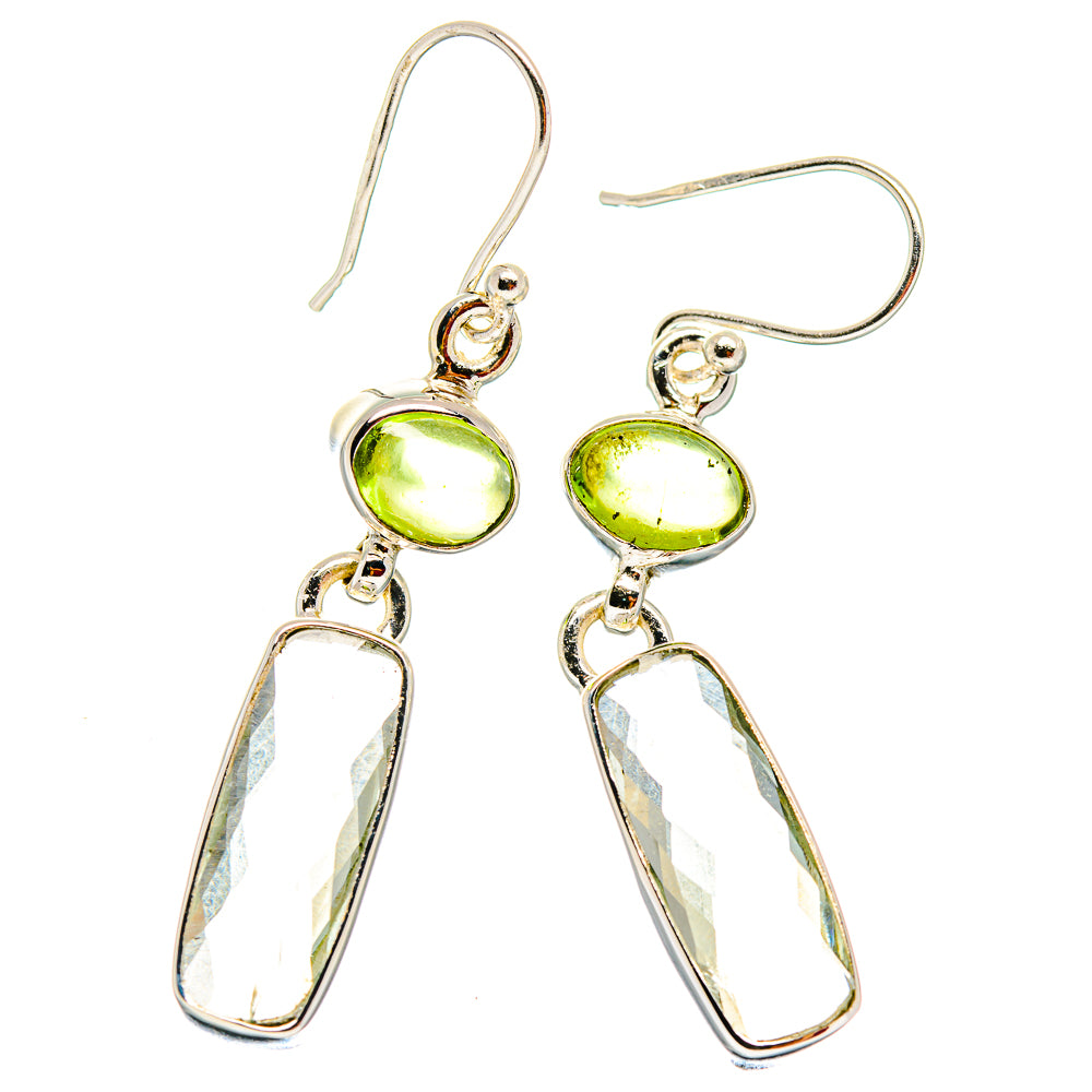 Green Amethyst Earrings handcrafted by Anasilvercos - EARR423768