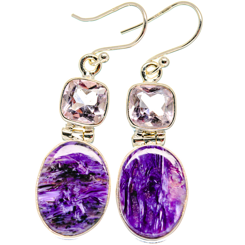 Charoite Earrings handcrafted by Anasilvercos - EARR423776