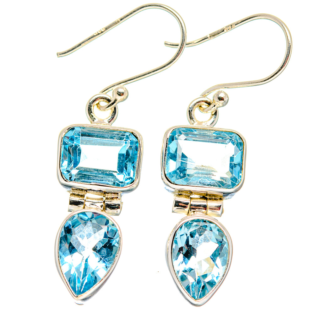 Blue Topaz Earrings handcrafted by Anasilvercos - EARR423777