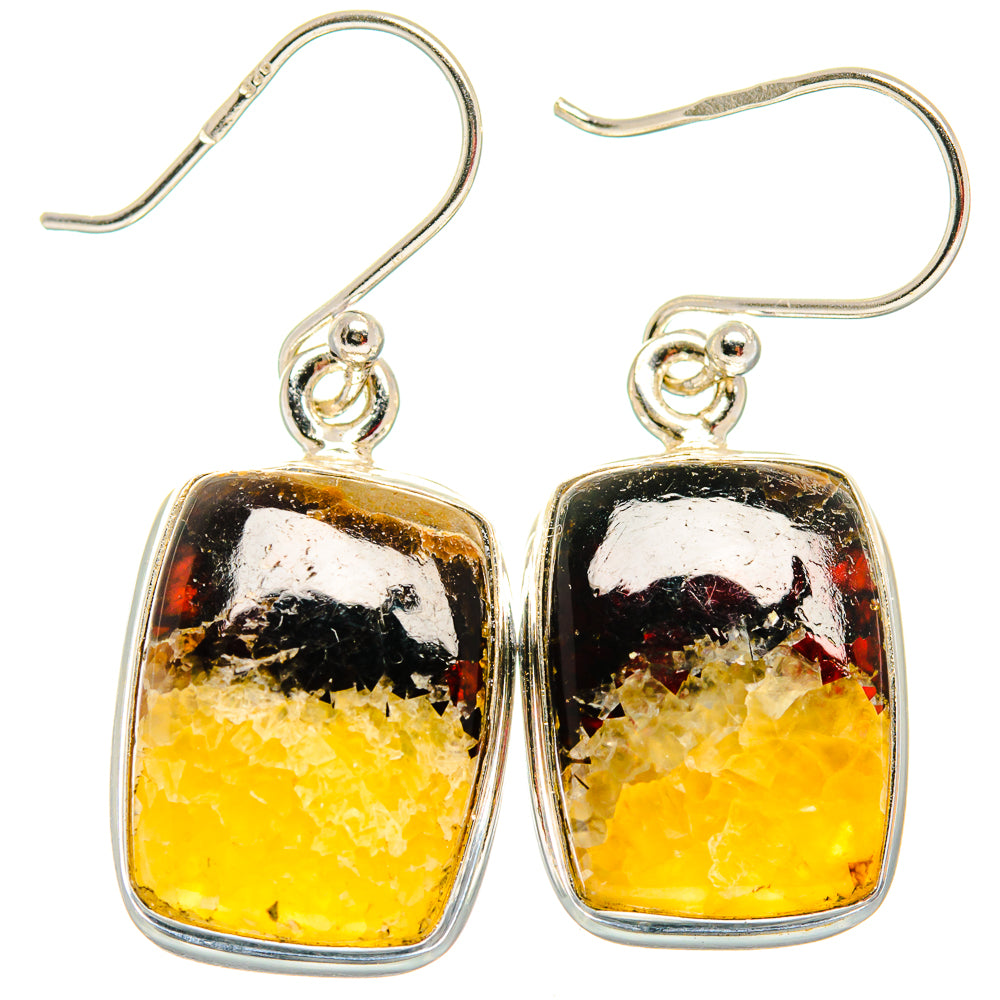 Septarian Nodule Earrings handcrafted by Anasilvercos - EARR423781