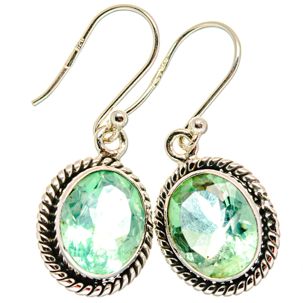 Green Fluorite Earrings handcrafted by Anasilvercos - EARR423789