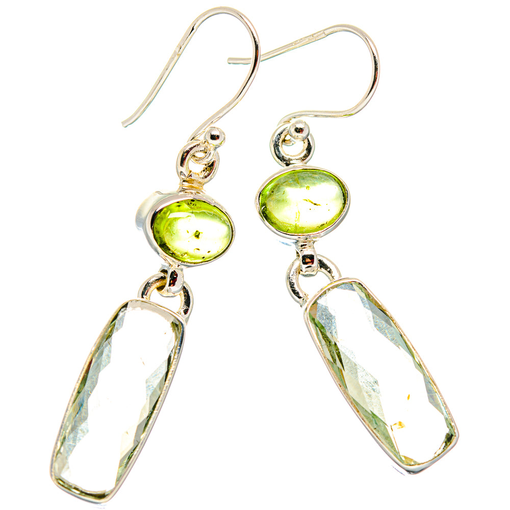 Green Amethyst Earrings handcrafted by Anasilvercos - EARR423794
