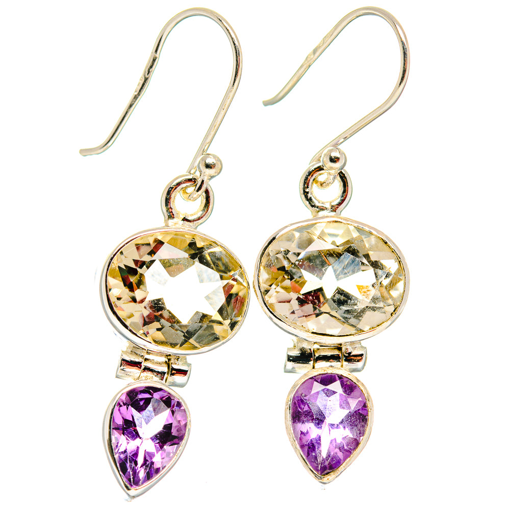 Green Amethyst Earrings handcrafted by Anasilvercos - EARR423796