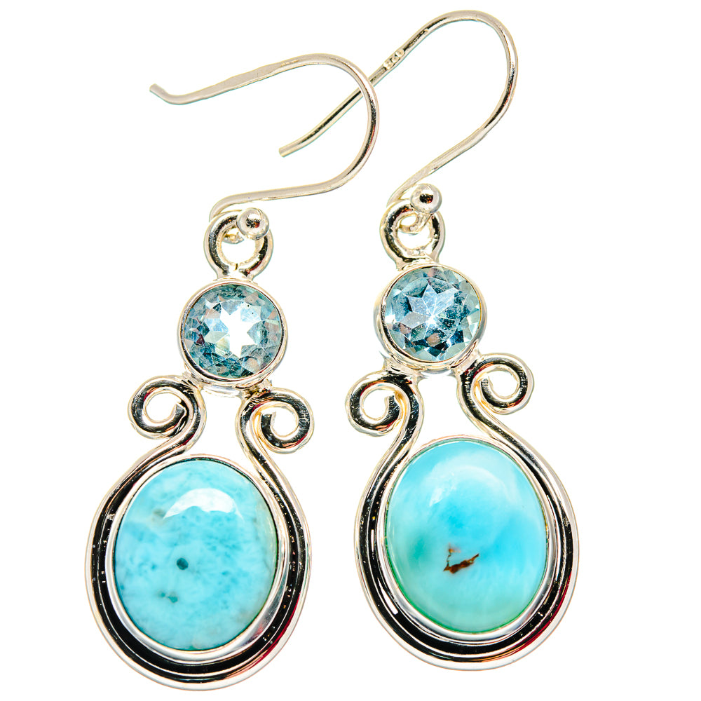 Larimar Earrings handcrafted by Anasilvercos - EARR423811