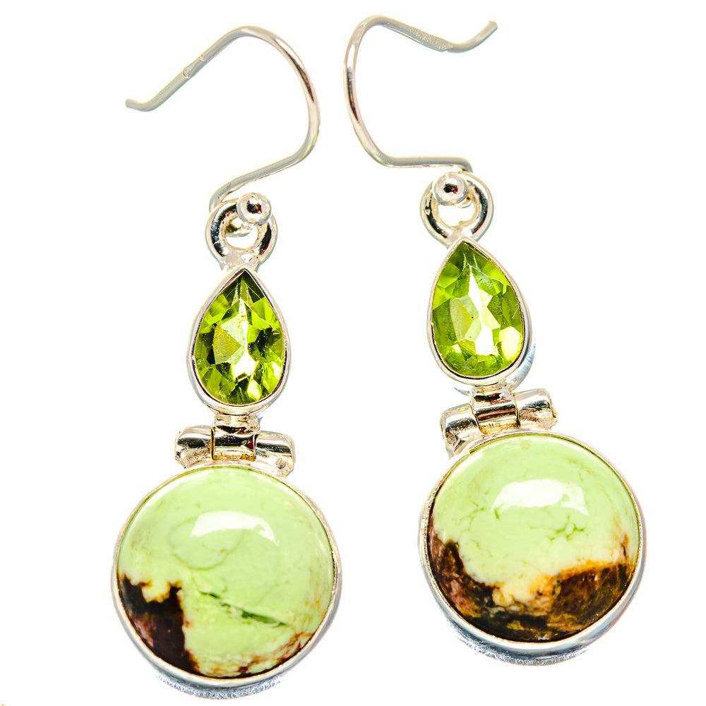 Lemon Chrysoprase Earrings handcrafted by Anasilvercos - EARR423812