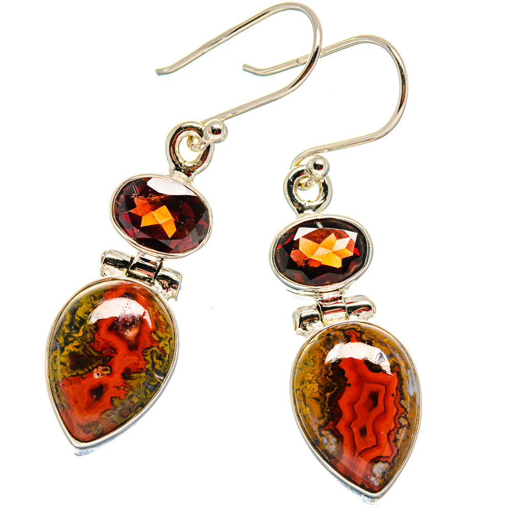 Moroccan Agate Earrings handcrafted by Anasilvercos - EARR423815