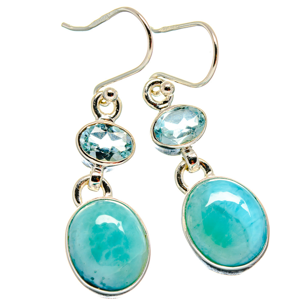 Larimar Earrings handcrafted by Anasilvercos - EARR423816