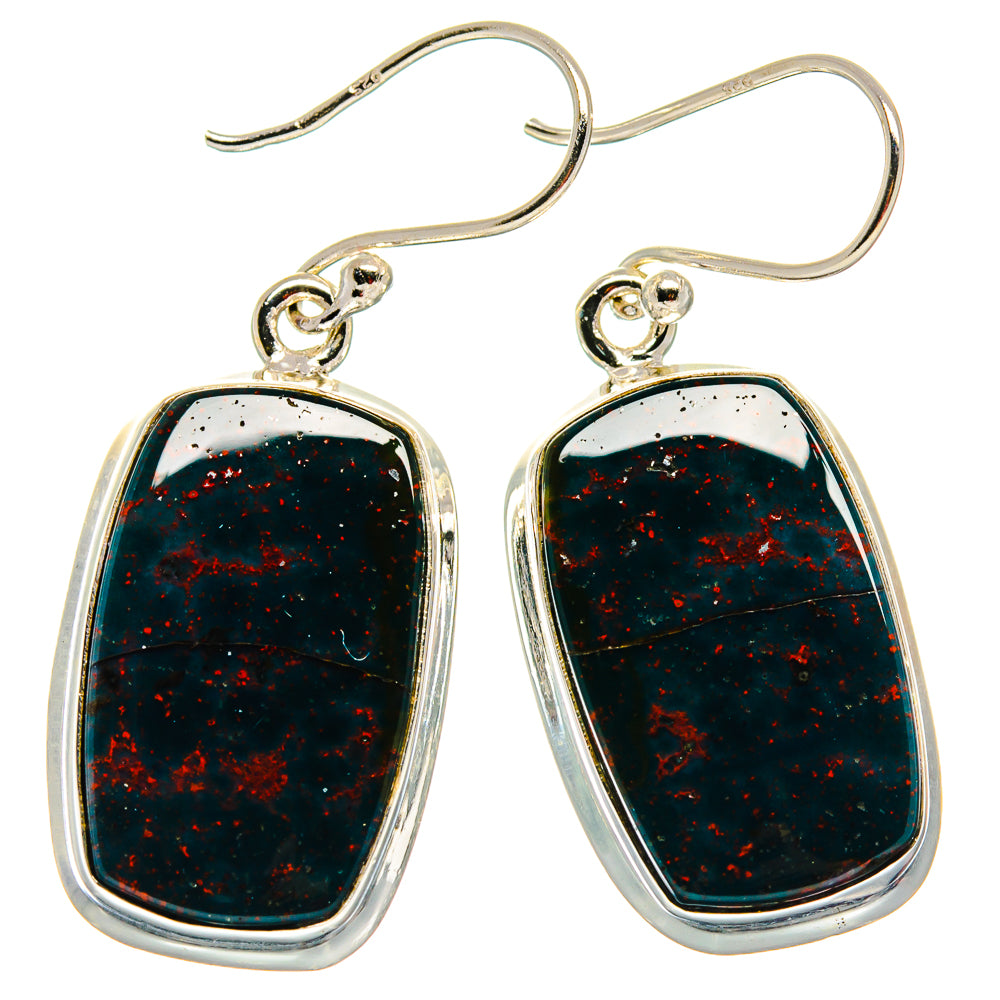 Bloodstone Earrings handcrafted by Anasilvercos - EARR423818