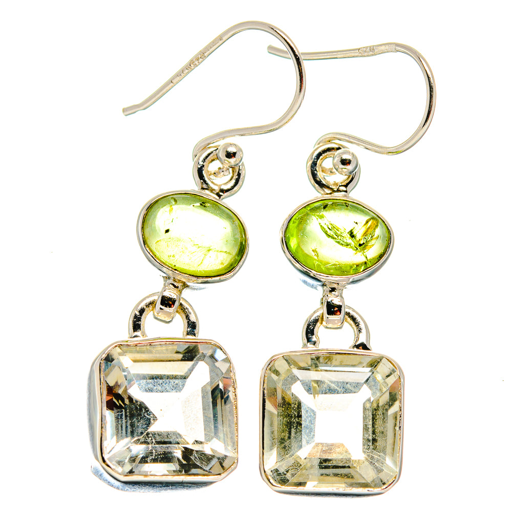 Green Amethyst Earrings handcrafted by Anasilvercos - EARR423826