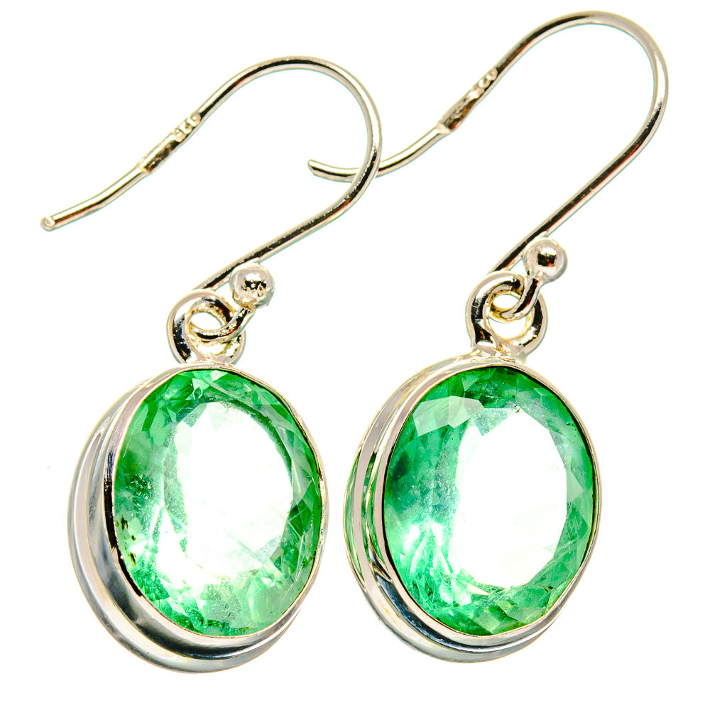 Green Fluorite Earrings handcrafted by Anasilvercos - EARR423828