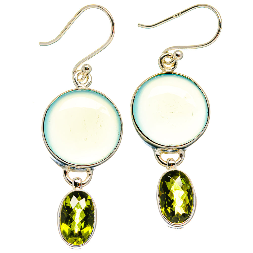 Aqua Chalcedony Earrings handcrafted by Anasilvercos - EARR423830