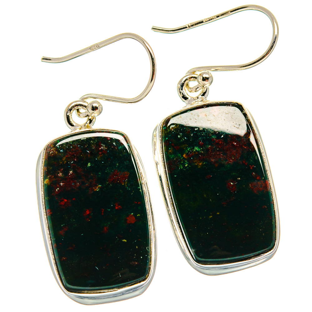 Bloodstone Earrings handcrafted by Anasilvercos - EARR423833