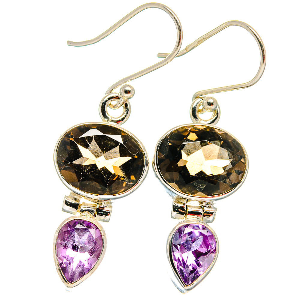Smoky Quartz Earrings handcrafted by Anasilvercos - EARR423836