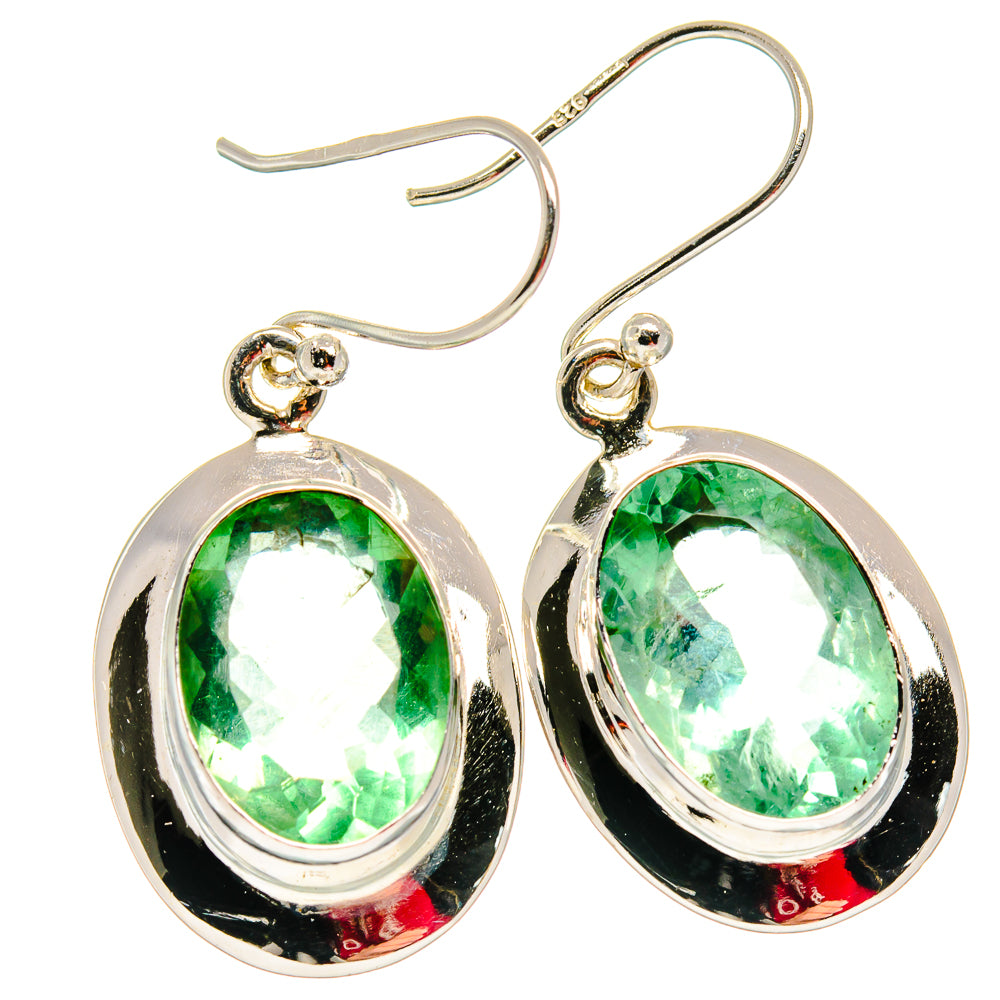 Green Fluorite Earrings handcrafted by Anasilvercos - EARR423838