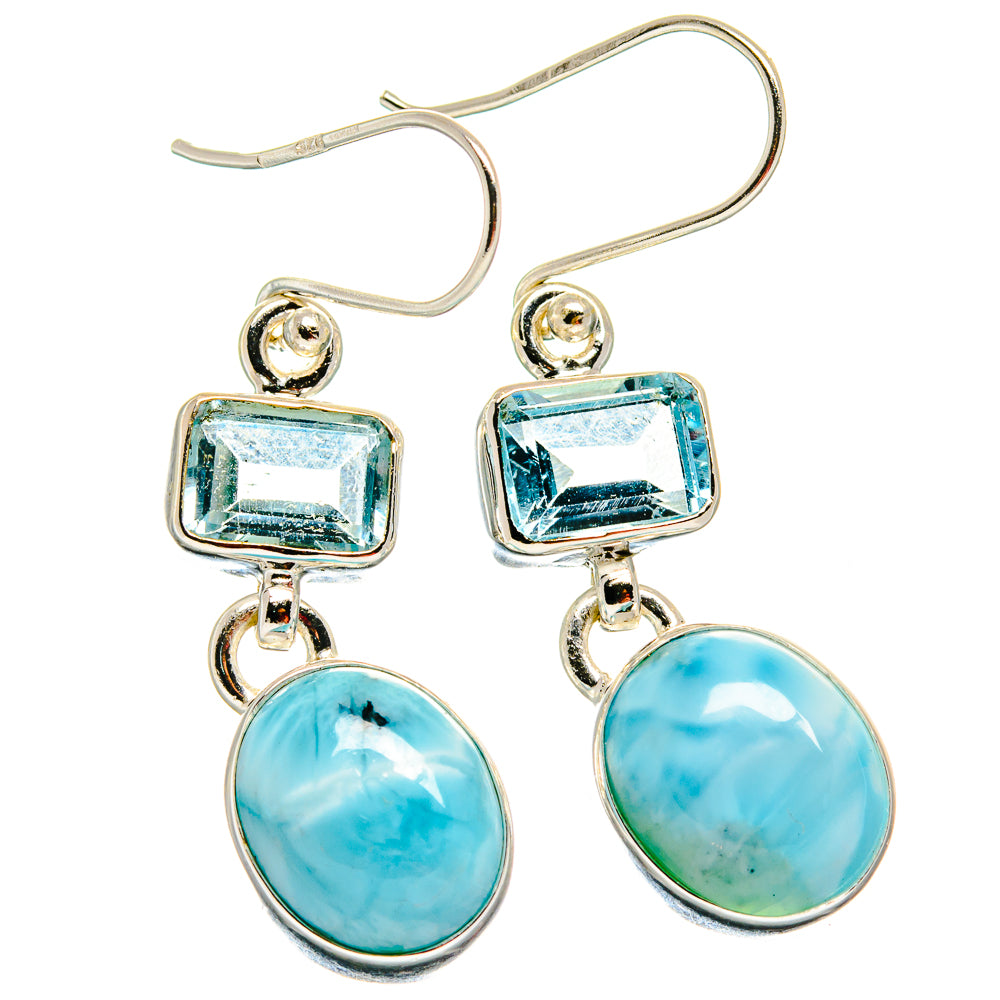Larimar Earrings handcrafted by Anasilvercos - EARR423839