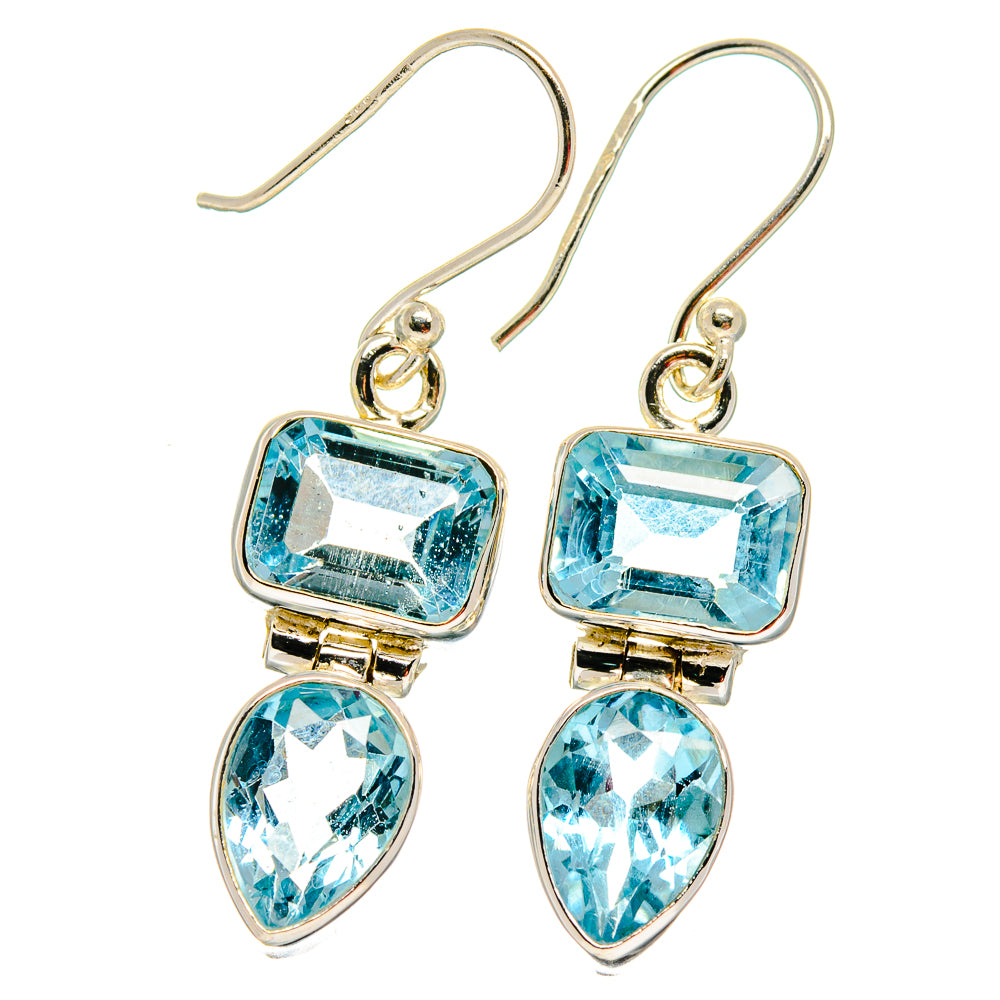 Blue Topaz Earrings handcrafted by Anasilvercos - EARR423843