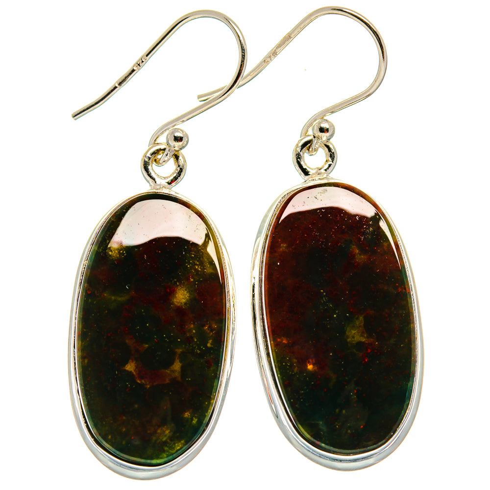 Bloodstone Earrings handcrafted by Anasilvercos - EARR423855