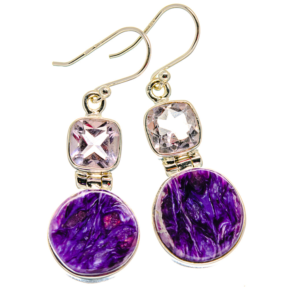Charoite Earrings handcrafted by Anasilvercos - EARR423857