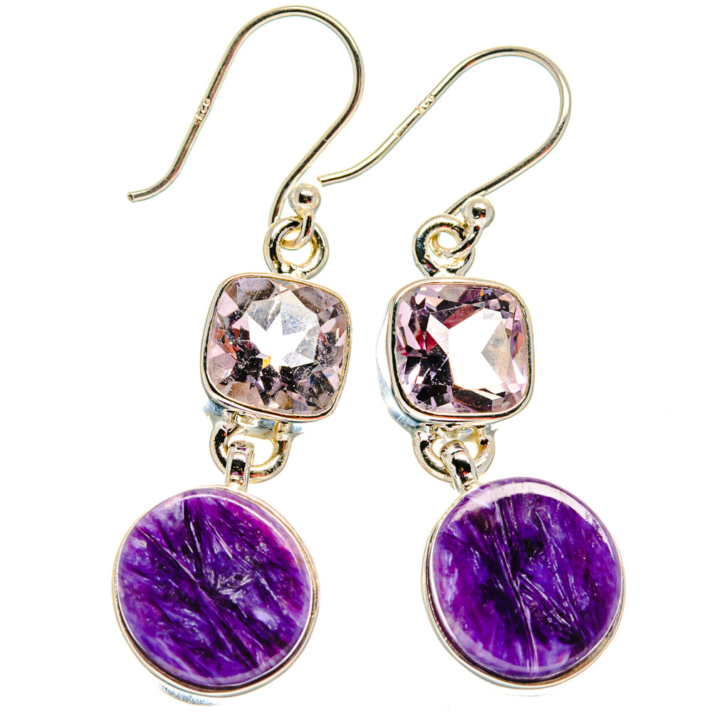 Charoite Earrings handcrafted by Anasilvercos - EARR423862