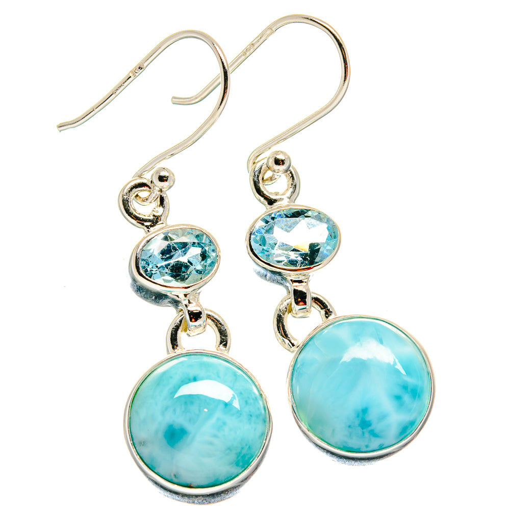 Larimar Earrings handcrafted by Anasilvercos - EARR423863