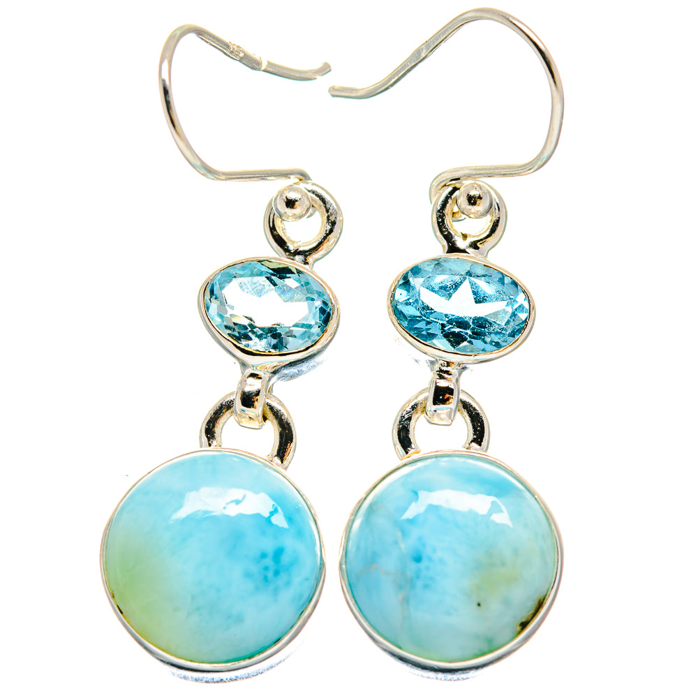 Larimar Earrings handcrafted by Anasilvercos - EARR423865