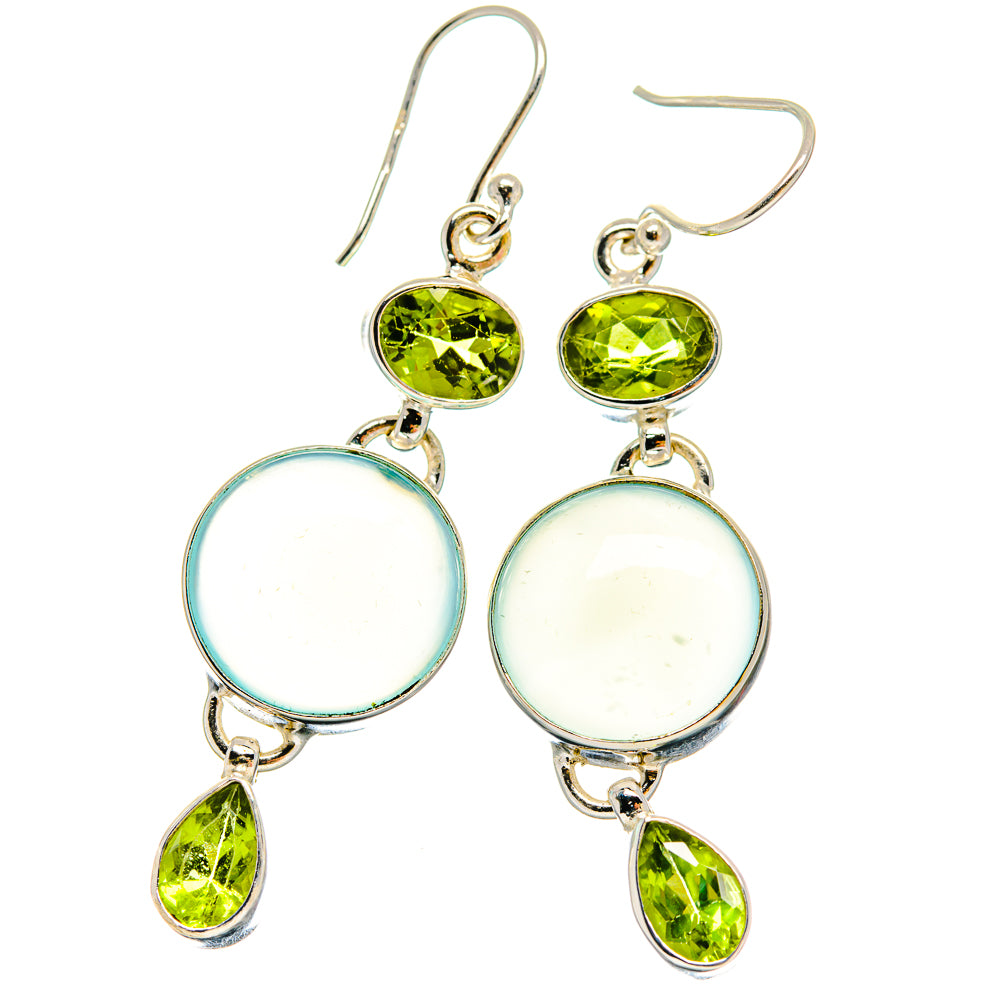 Aqua Chalcedony Earrings handcrafted by Anasilvercos - EARR423867