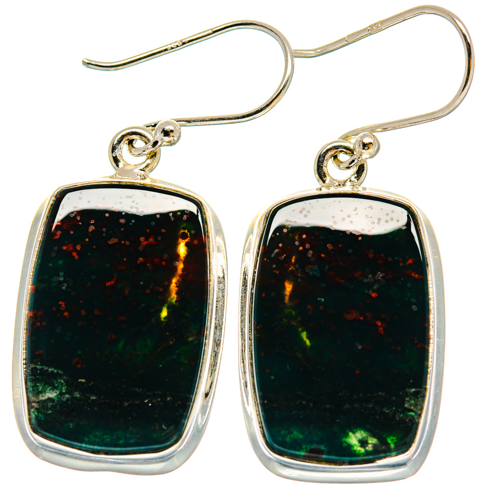Bloodstone Earrings handcrafted by Anasilvercos - EARR423873