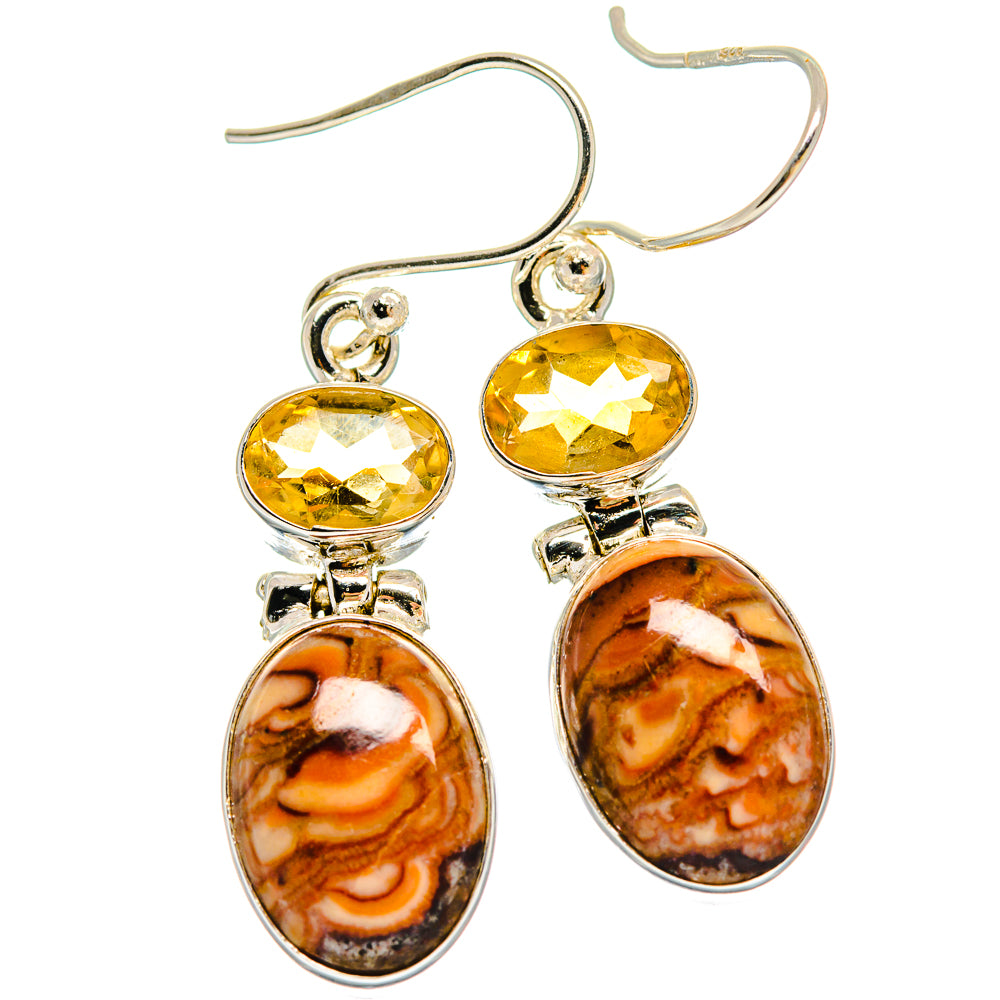 Imperial Jasper Earrings handcrafted by Anasilvercos - EARR423874