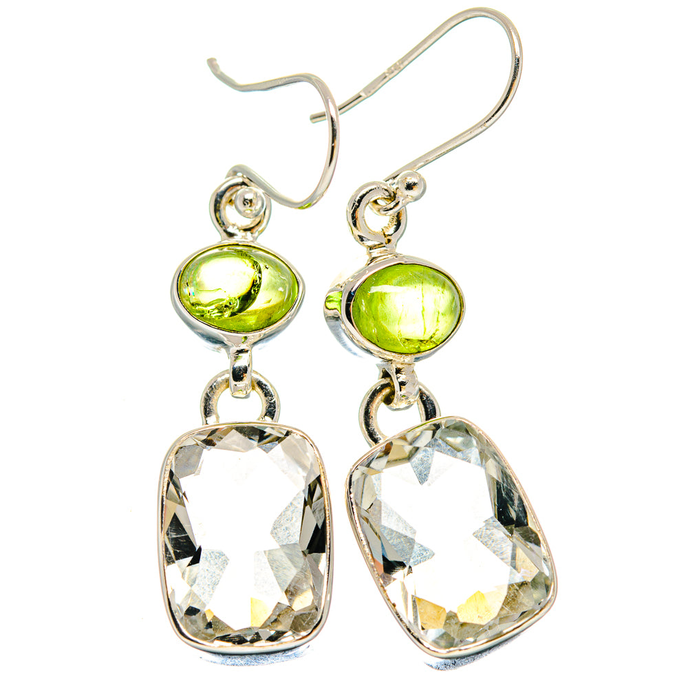 Green Amethyst Earrings handcrafted by Anasilvercos - EARR423880