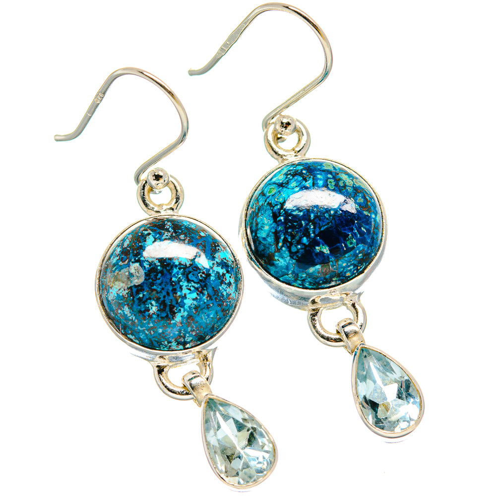 Shattuckite Earrings handcrafted by Anasilvercos - EARR423882