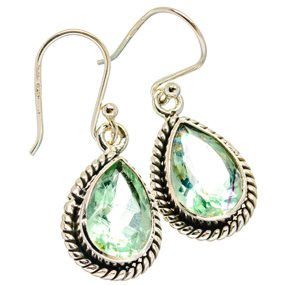 Green Fluorite Earrings handcrafted by Anasilvercos - EARR423883