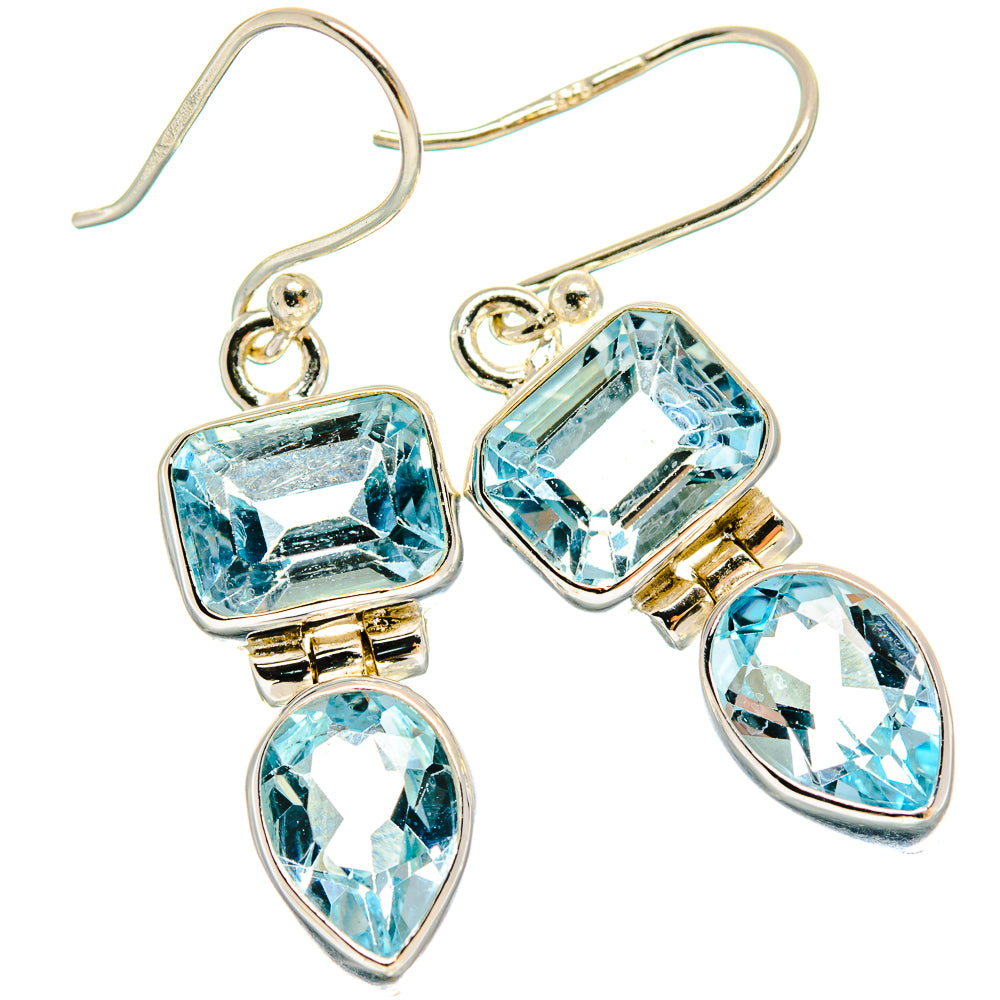 Blue Topaz Earrings handcrafted by Anasilvercos - EARR423886