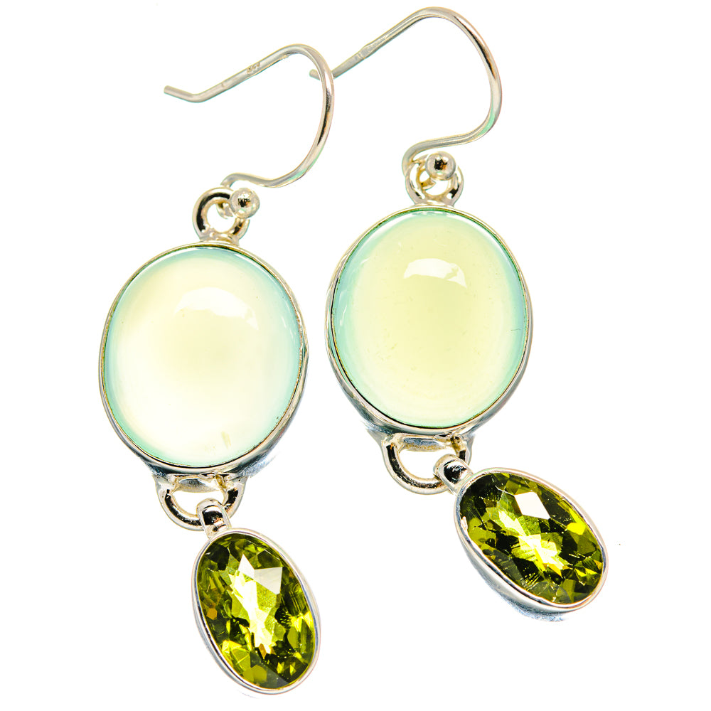 Aqua Chalcedony Earrings handcrafted by Anasilvercos - EARR423887