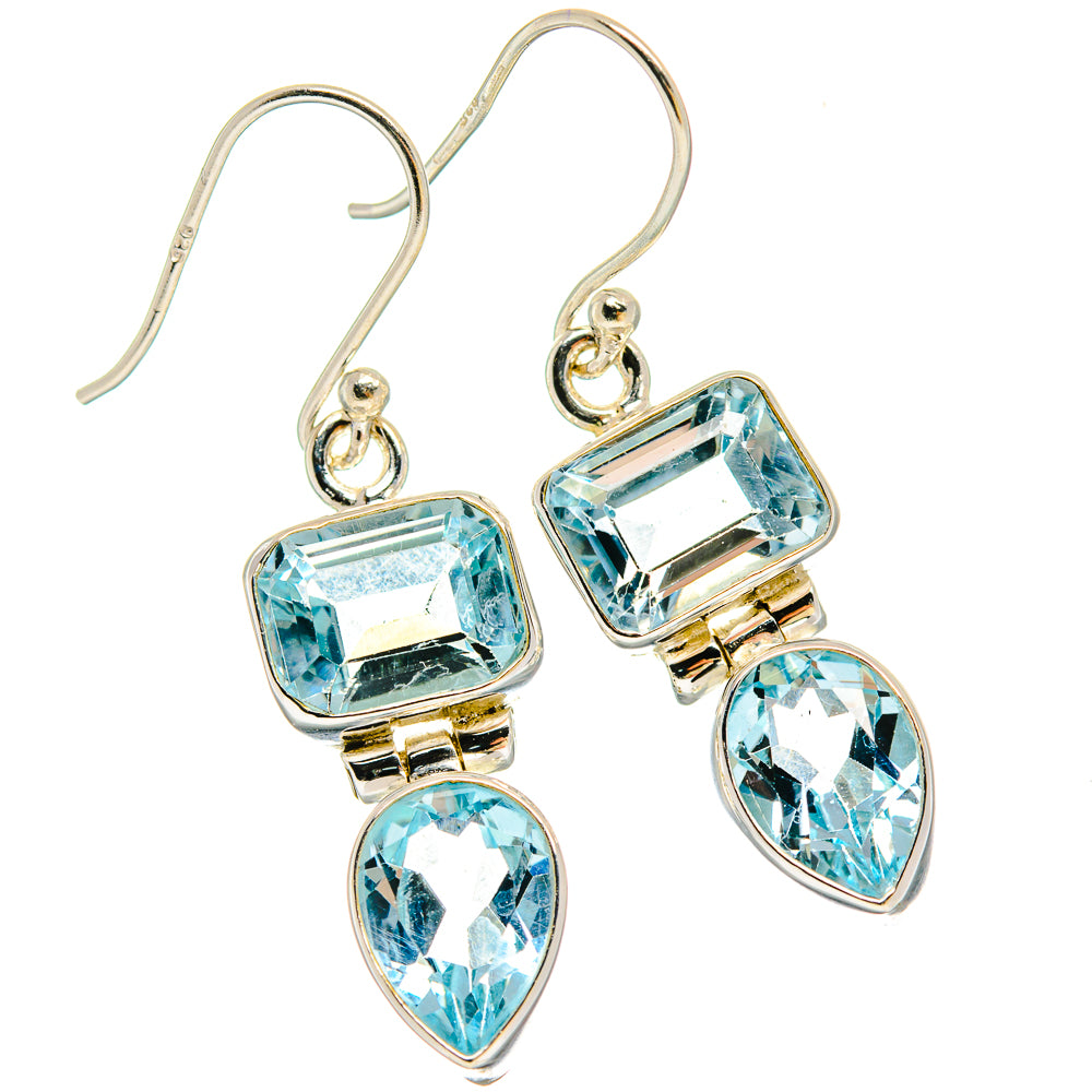 Blue Topaz Earrings handcrafted by Anasilvercos - EARR423890