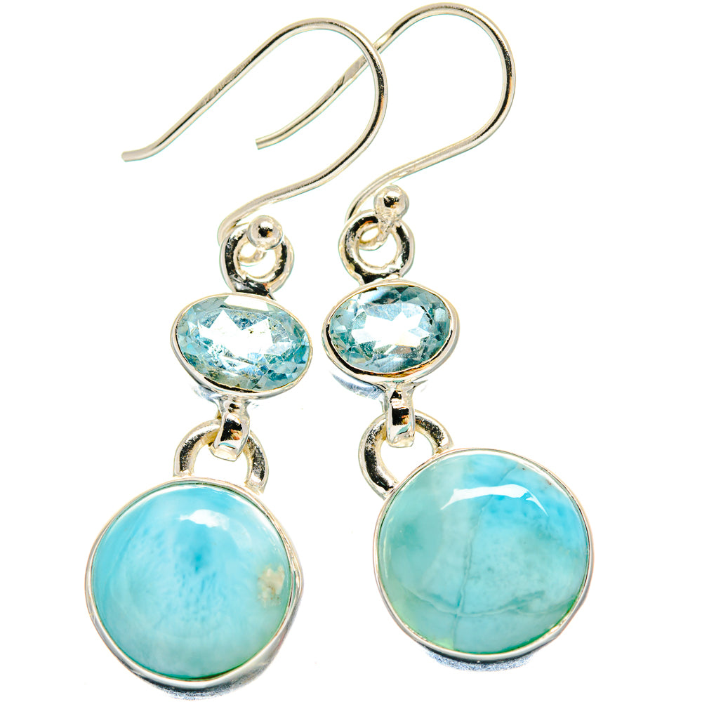 Larimar Earrings handcrafted by Anasilvercos - EARR423892
