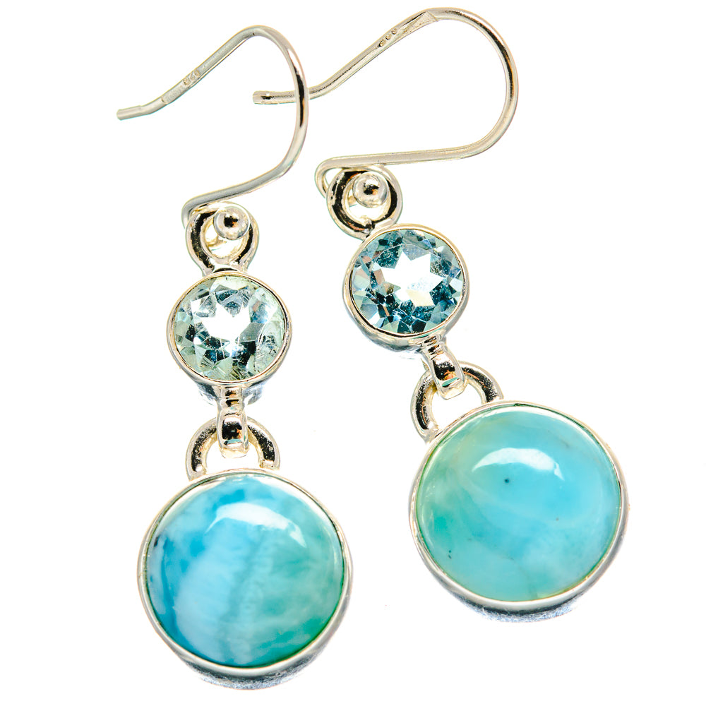 Larimar Earrings handcrafted by Anasilvercos - EARR423896
