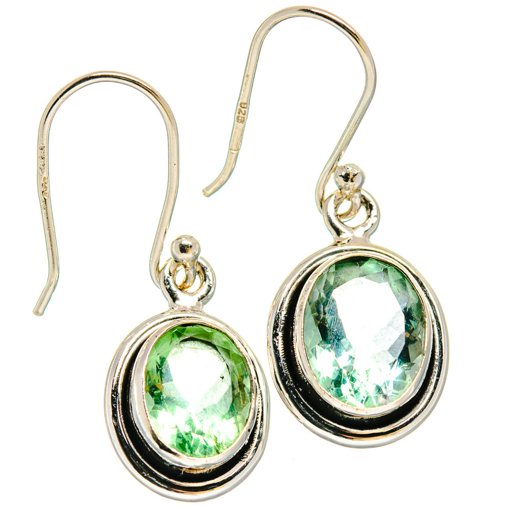 Green Fluorite Earrings handcrafted by Anasilvercos - EARR423897