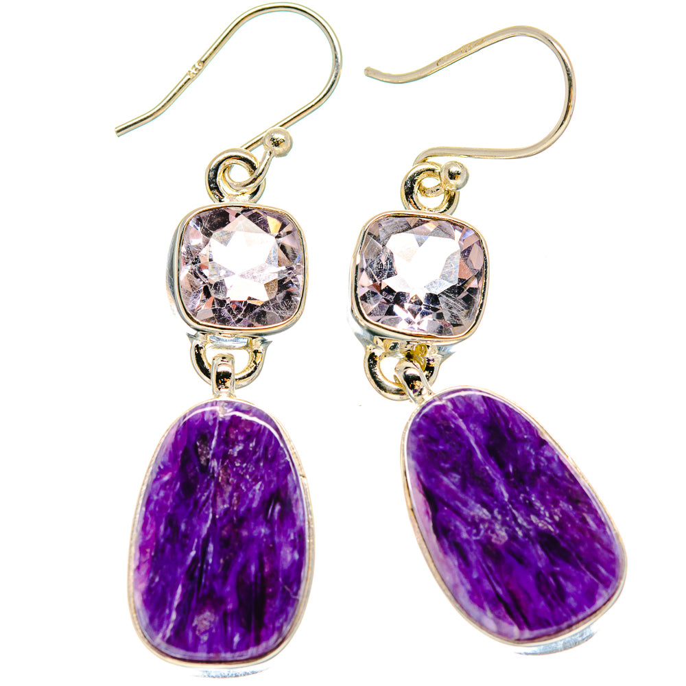 Charoite Earrings handcrafted by Anasilvercos - EARR423899