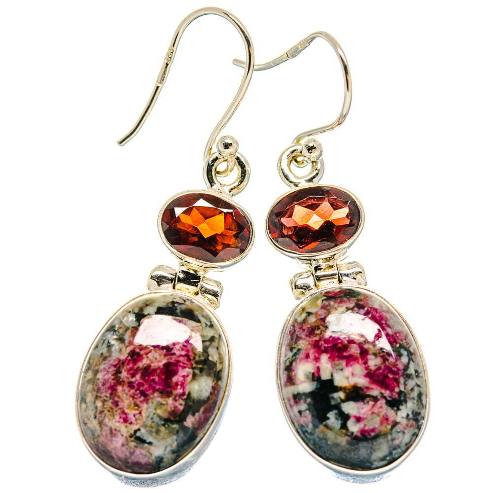 Russian Eudialyte Earrings handcrafted by Anasilvercos - EARR423900