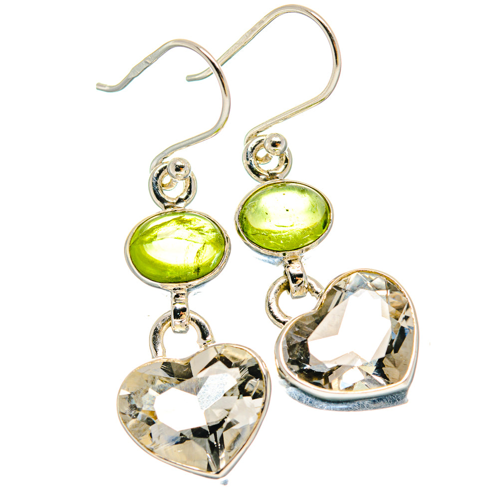 Green Amethyst Earrings handcrafted by Anasilvercos - EARR423901