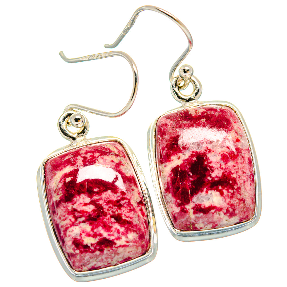 Thulite Earrings handcrafted by Anasilvercos - EARR423914