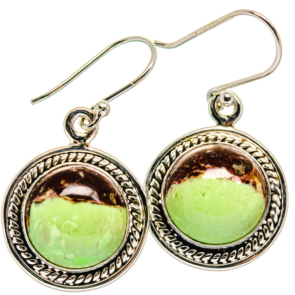 Lemon Chrysoprase Earrings handcrafted by Anasilvercos - EARR423916