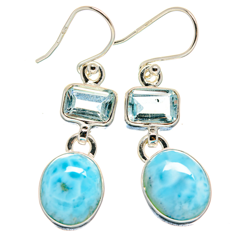 Larimar Earrings handcrafted by Anasilvercos - EARR423921