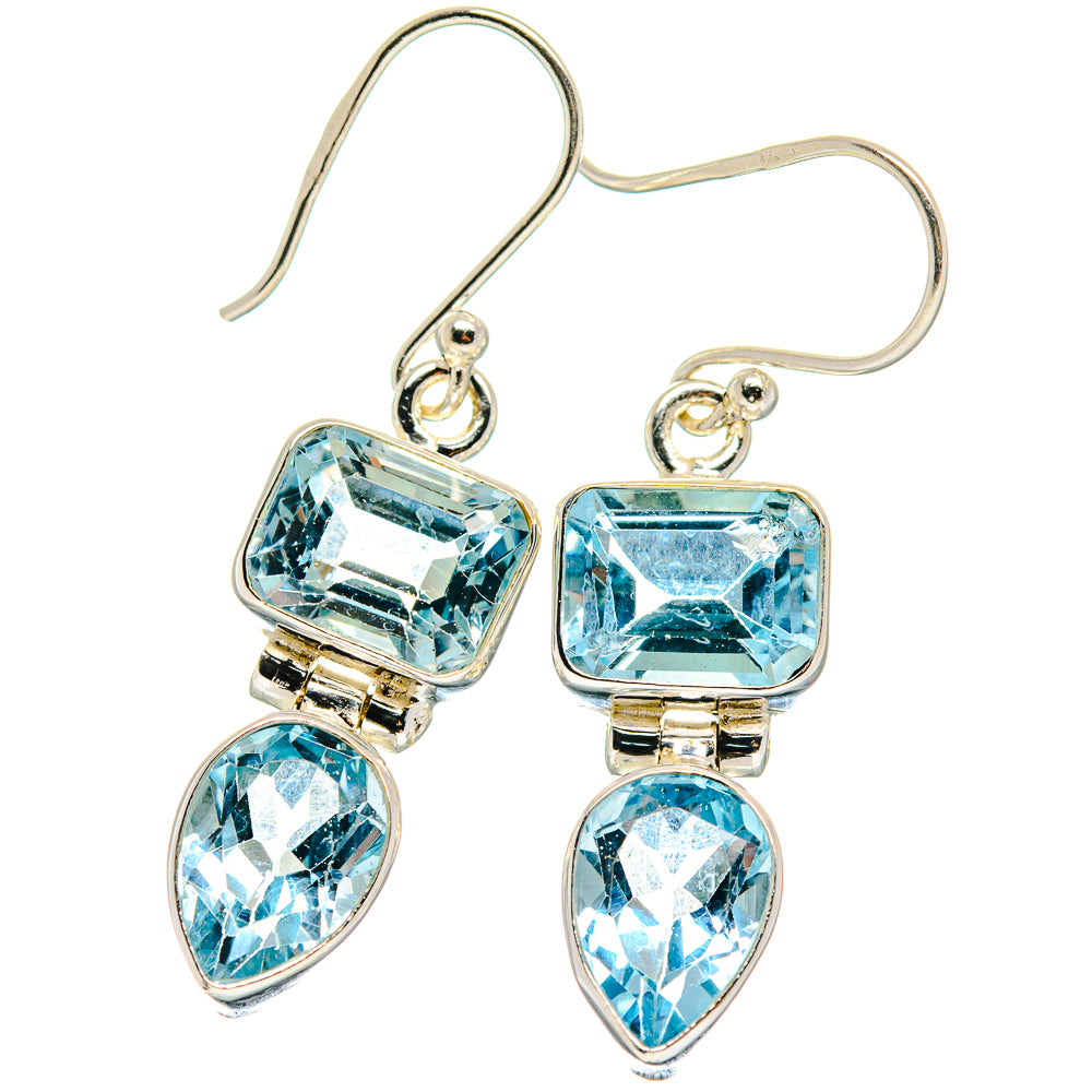 Blue Topaz Earrings handcrafted by Anasilvercos - EARR423922