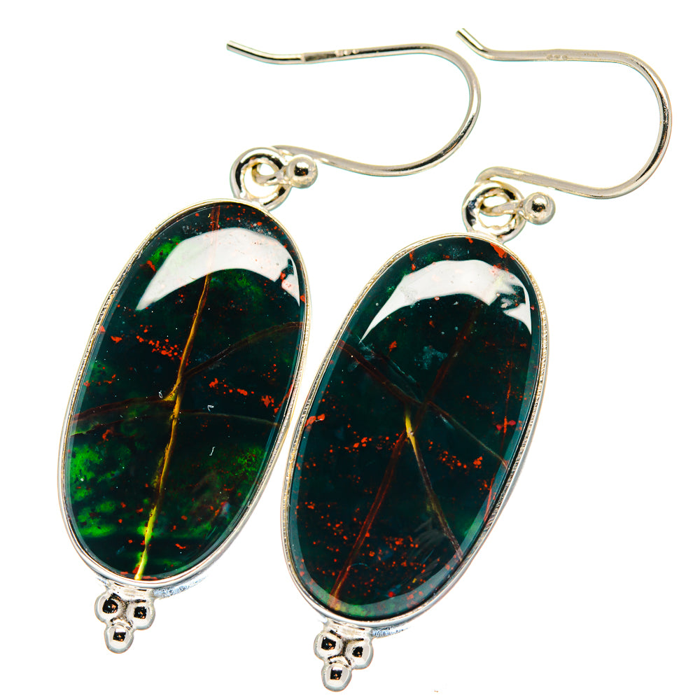 Bloodstone Earrings handcrafted by Anasilvercos - EARR423931