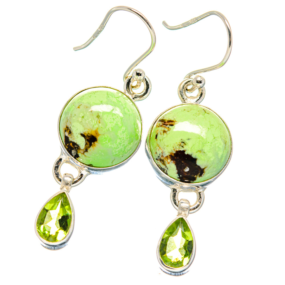 Lemon Chrysoprase Earrings handcrafted by Anasilvercos - EARR423934